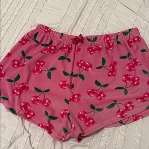 Pink Cherry Print Shorts